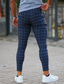 tanie Chinosy-Męskie Rurki Spodnie Typu Chino Spodnie chinosy Spodnie w kratę Kieszeń Siateczka Komfort Oddychający Na zewnątrz Codzienny Wyjściowe Moda Moda miejska Czarny Granatowy