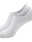 Недорогие мужские носки-Муж. 10 пар Невидимые носки Черный Белый Цвет Полотняное плетение Повседневные Средней плотности Лето Весна Осень Стиль Традиционный / классический