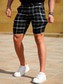 voordelige chinoshort voor heren-Voor heren Korte broek Chino Short korte broek Zak Ruitjes Comfort Ademend Buiten Dagelijks Uitgaan Katoenmix Modieus Streetwear Zwart Grijs