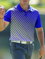 tanie klasyczna koszulka polo-Męskie Koszulka polo Koszula golfowa Gradient Prążki Wzory graficzne Wieczorne Błękit jeziora Żółty Czerwony Niebieski Zielony Na zewnątrz Ulica Krótkie rękawy Nadruk Odzież Sport Moda Moda miejska