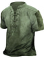 ieftine Tricouri 3D Bărbați-Bărbați Tricou Tricouri Grafic Bloc Culoare Guler Îmbrăcăminte Tipărire 3D Casual Zilnic Manșon scurt Cu Șiret Imprimeu Epocă Modă Designer