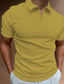 cheap Classic Polo-Men&#039;s Polo Shirt Golf Shirt Striped Graphic Prints V Neck White Yellow Wine Blue Purple Outdoor Street Short Sleeves Print Clothing Apparel Sports Fashion Streetwear Designer