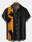 preiswerte Herren Bowling-Shirt-Herren Katze Hemd Sommerhemd Lässiges Hemd Kurzarm Modisch 1950s Freizeit Urlaub Strasse Ausgehen Sommer Kargen Tasche Bedruckt Schwarz
