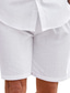 abordables Bermudas estilo casual-Hombre Pantalón corto Pantalones cortos de lino Pantalones cortos de verano Pantalones cortos de playa Correa Cintura elástica Plano Comodidad Transpirable Exterior Diario Noche Moda Ropa de calle
