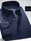 abordables Camisas de vestir-Hombre Camisa Camisa para Vestido Cuello Inglés Granate Blanco Rosa Azul Marino Morado Trabajo Diario Manga Larga camisas con cuello Ropa sarga de algodón