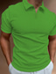 tanie klasyczna koszulka polo-Męskie Koszulka polo Koszula golfowa Prążki Wzory graficzne W serek Biały Żółty Wino Niebieski Fioletowy Na zewnątrz Ulica Krótkie rękawy Nadruk Odzież Sport Moda Moda miejska Designerskie