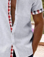 economico camicie casual da uomo-Per uomo camicia di lino Maglietta informale Camicia estiva Camicia da spiaggia Bianco Giallo Blu Manica corta Liscio Bavero Primavera estate Hawaiano Per eventi Abbigliamento Tasca frontale