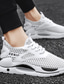 Χαμηλού Κόστους Ανδρικά Sneakers-Ανδρικά Αθλητικά Παπούτσια Αθλητική εμφάνιση Αθλητικό Αθλητικό Περπάτημα Ελαστικό ύφασμα Αναπνέει Μαύρο Λευκό Γκρίζο Καλοκαίρι