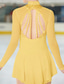 cheap Figure Skating Dresses-Figure Skating Dress Women&#039;s Girls&#039; Ice Skating Dress Outfits Light Yellow White Pink Open Back Mesh Spandex High Elasticity Competition Skating Wear Handmade Ice Skating Figure Skating