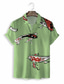 Недорогие Рубашка мужская с принтом-Муж. Рубашка Гавайская рубашка Графика Гавайский Алоха Дизайн Отложной Синий Зеленый Серый С принтом Повседневные выходные С короткими рукавами 3D печать Одежда