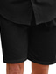 cheap Casual Shorts-Men&#039;s Shorts Linen Shorts Summer Shorts Beach Shorts Drawstring Elastic Waist Plain Comfort Breathable Outdoor Daily Going out Fashion Streetwear Black White