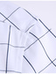 billige Dresskjorter-Herre Skjorte Dresskjorter Sommerskjorte Hvit Vin Navyblå Kortermet Gitter Kneppet krage Alle årstider Arbeid Daglig Klær