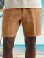 cheap Casual Shorts-Men&#039;s Shorts Linen Shorts Summer Shorts Pocket Straight Leg Solid Color Comfort Soft Work Casual Daily Fashion Streetwear Yellow Blue Micro-elastic