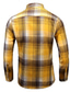 baratos camisas masculinas casuais-Homens Camisa Social Camisa casual Xadrez Colarinho Clássico Amarelo Vermelho Casual Diário Manga Longa Roupa Simples Casual