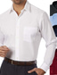 abordables Camisas de vestir-Hombre Camisa Camisa para Vestido A Lunares Cuello Inglés Negro Blanco Rosa Rojo Azul Marino Talla Grande Trabajo Diario Manga Larga Ropa Ropa de calle Básico