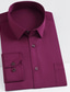 abordables Camisas de vestir-Hombre Camisa para Vestido Rosa Claro Negro Blanco Manga Larga Plano Cuello Vuelto Primavera &amp; Otoño Oficina / Carrera Negocio Ropa