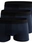 رخيصةأون ملابس داخلية للرجال-رجالي 3 عبوات شورتات بوكسر ملابس داخلية شورتات قصيرة شورت بوكسر قطن متنفس 平织 أسود لون متعدد