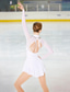 cheap Figure Skating Dresses-Figure Skating Dress Women&#039;s Girls&#039; Ice Skating Dress Outfits Light Yellow White Pink Open Back Mesh Spandex High Elasticity Competition Skating Wear Handmade Ice Skating Figure Skating