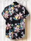 Недорогие Гавайские рубашки-Муж. Рубашка Гавайская рубашка Графика Цветочный принт Воротничок Светло-желтый Светло-розовый Черный Белый Светло-синий С принтом на открытом воздухе Для улицы С короткими рукавами 3D