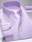 cheap Dress Shirts-Men&#039;s Shirt Dress Shirt Twill Cotton Classic Collar Maroon White Pink Navy Blue Purple Work Daily Long Sleeve collared shirts Clothing Apparel Twill Cotton