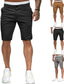 billige chinoshorts til mænd-Herre Shorts Chino shorts Bermuda shorts Lomme Geometri Komfort Åndbart udendørs Daglig I-byen-tøj 100 % bomuld Mode Gade Sort Kakifarvet