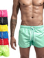 cheap Beach Shorts-Men&#039;s Board Shorts Swim Shorts Swim Trunks Drawstring Elastic Waist Classic Solid Colored Quick Dry Short Sports Outdoor Swimming Pool Bathing Sports Sporty White Yellow Inelastic