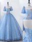 cheap Quinceanera Dresses-Ball Gown Quinceanera Dresses Princess Dress Performance Sweet 16 Floor Length Short Sleeve Square Neck Polyester with Pearls Appliques  dress to impress 2024