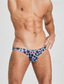economico Slip, boxer ed intimo Uomo-Per uomo 1 PC Slip Stampa Poliestere Elastene Lavabile Comodo Stampe astratte A vita bassa Nero Blu