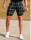billiga chinoshorts för män-Herr Shorts Chino Shorts Bermudashorts Ficka Rutig Komfort Andningsfunktion Utomhus Dagligen Utekväll Bomullsblandning Mode Streetwear Svart Grå