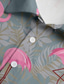 billige 3d polo-Herre POLO Trøje Golftrøje Flamingo Grafiske tryk Aftæpning Grå udendørs Gade Kort Ærme Knap ned Trykt mønster Tøj Sport Mode Gade Designer