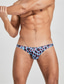 economico Slip, boxer ed intimo Uomo-Per uomo 1 PC Slip Stampa Poliestere Elastene Lavabile Comodo Stampe astratte A vita bassa Nero Blu