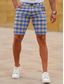 billige chinoshorts til mænd-Herre Shorts Chino shorts Bermuda shorts Lomme Ternet Komfort Åndbart udendørs Daglig I-byen-tøj Bomuldsblanding Mode Gade Sort Gul
