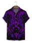 billiga Skjortor med tryck för män-Herr Skjorta Hawaii skjorta Grafisk Hawaiisk Aloha Design Nedvikt Gul Blå Purpur Tryck Ledigt Dagligen Kortärmad 3D-utskrift Kläder Mode Designer Klassisk Ledigt