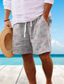 tanie lniane spodnie-Męskie Letnie szorty Szorty plażowe Ściągana na sznurek Elastyczny pas Druk 3D Graficzny Drzewo kokosowe Oddychający Miękka Krótki Codzienny Święto Plaża Moda miejska Hawajskie Żółty Rumiany róż