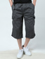 voordelige Shorts voor heren-Voor heren Cargoshorts Korte broek Capri broeken Been trekkoord Flap zak Effen Comfort Ademend Buiten Dagelijks Uitgaan Modieus Streetwear Leger groen Zwart