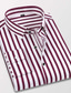 Недорогие Нарядные рубашки-Муж. Рубашка Полоски Белый + вино Синий Розовый Красный Темно синий С короткими рукавами Одежда Классический Деловые