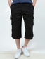 voordelige Shorts voor heren-Voor heren Cargoshorts Korte broek Capri broeken Been trekkoord Flap zak Effen Comfort Ademend Buiten Dagelijks Uitgaan Modieus Streetwear Leger groen Zwart