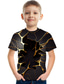 tanie Koszule i bluzki dla chłopców-Dzieci Dla chłopców Podkoszulek T-shirt Krótki rękaw Druk 3D Graficzny Wzór 3D Kolorowy blok Wycięcie pod szyją Dla obu płci Jasnożółty Błękit jeziora Granatowy Dzieci Najfatalniejszy Lato Podstawowy