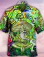 cheap Hawaiian Shirts-Men&#039;s Shirt Summer Hawaiian Shirt Graphic Prints Mushroom Cuban Collar White Light Green Red Blue Purple Casual Hawaiian Short Sleeve Button-Down Print Clothing Apparel Sports Fashion Streetwear