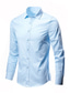 billige Dresskjorter-herreskjorte ensfarget krage daglig arbeid lange ermede topper virksomhet hvit svart rosa / høst / vår / kjole skjorter