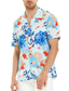 cheap Hawaiian Shirts-Men&#039;s Shirt Summer Hawaiian Shirt Floral Graphic Prints Cuban Collar Black Light Green Black / Brown Red Green Casual Hawaiian Short Sleeve Print Button-Down Clothing Apparel Sports Fashion