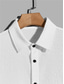 billiga fritidsskjortor för män-Herr Skjorta Knapp upp skjorta Sommarskjorta Casual skjorta Svart Vit Gul Blå Mörkgrön Kortärmad Slät Kavajslag Dagligen Semester Kläder Mode Ledigt Bekväm