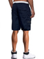 abordables Bermudas cargo-Hombre Pantalón Corto Cargo Pantalones cortos casuales Bolsillo Plano Comodidad Transpirable Exterior Diario Noche Moda Casual Negro Azul Piscina