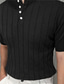 billiga Casual T-shirts för män-Herr Henleytröja T-tröja Slät Pit Strip Henley Gata Semester Kort ärm Knapp Kläder Mode Designer Grundläggande