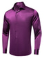 cheap Men&#039;s Casual Shirts-Men&#039;s Shirt Button Up Shirt Satin Silk Shirt Summer Shirt Casual Shirt Champagne Blue Purple Long Sleeve Plain Lapel Daily Vacation Clothing Apparel Fashion Casual Comfortable