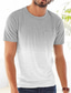 billige Casual T-skjorter for menn-Herre T skjorte T-skjorte Gradert Crew-hals Gate Feriereise Kort Erme Klær Mote Designer Grunnleggende
