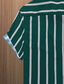 Χαμηλού Κόστους ανδρικά πουκάμισα casual-Ανδρικά Πουκάμισο Πουκάμισο με κουμπιά Καλοκαιρινό πουκάμισο Casual πουκάμισο Μαύρο Ρουμπίνι Θαλασσί Πράσινο του τριφυλλιού Κοντομάνικο Ριγέ Πέτο Δρόμος Διακοπές Στάμπα Ρούχα Μοντέρνα Χαλάρωση