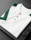 voordelige gebreide polotrui-Voor heren Golfshirt gebreide polo liiketoiminta Casual Revers Korte mouw Modieus Modern Kleurenblok nappi Zomer Zwart Wit Rood Golfshirt