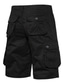 cheap Cargo Shorts-Men&#039;s Cargo Shorts Shorts Bermuda shorts Pocket Plain Comfort Breathable Outdoor Daily Going out Casual Big and Tall Dark Brown Black