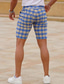 baratos shorts chino masculino-Homens Calção Shorts Chino Bolsos Xadrez Listra Conforto Respirável O negócio Diário Moda Casual Preto Amarelo